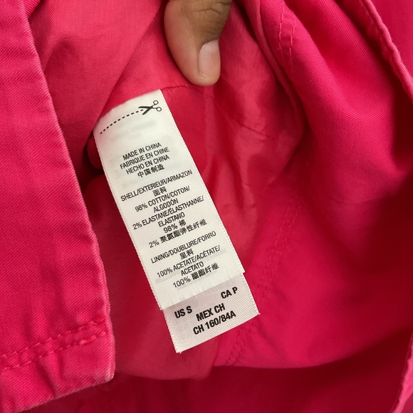 RARE Juicy Couture Fuchsia Trench Coat Vintage 3/4 Sleeve Style Vintage Y2K, S - Picture 4 of 13